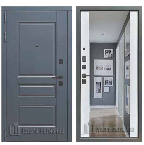 Входная дверь Двери регионов Страж К-8 Velluto Bianco Зеркало Входная дверь Двери регионов Страж К-8 Velluto Bianco Зеркало