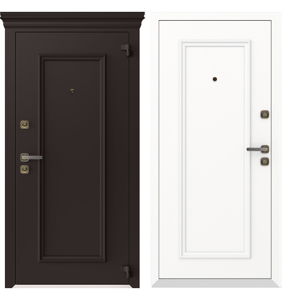 Входная дверь Elartum термо AG6003 8019 - Белый камень 9016