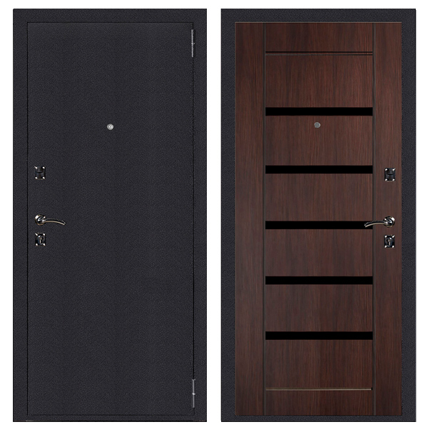 Входная дверь Yesdoors Техно Орех рифленый