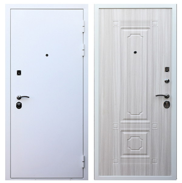 Входная дверь Гарда (Garda) S12 Белая шагрень/Сандал белый