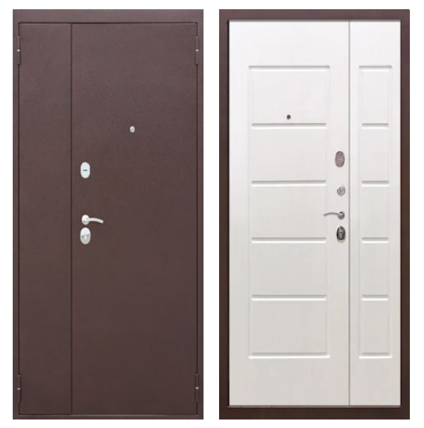 Входная дверь Феррони 7,5 см Полуторка Белый ясень