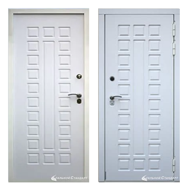 Входная дверь Броня Х4 Белый дуб