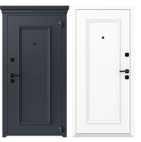 Входная дверь Elartum термо AG6003 7024 - Белый камень 9016