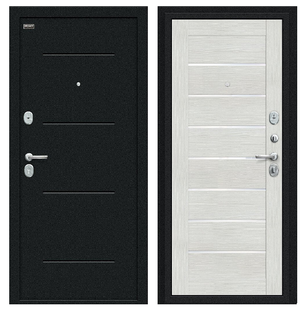 Входная дверь BRAVO Техно Bianco Veralinga