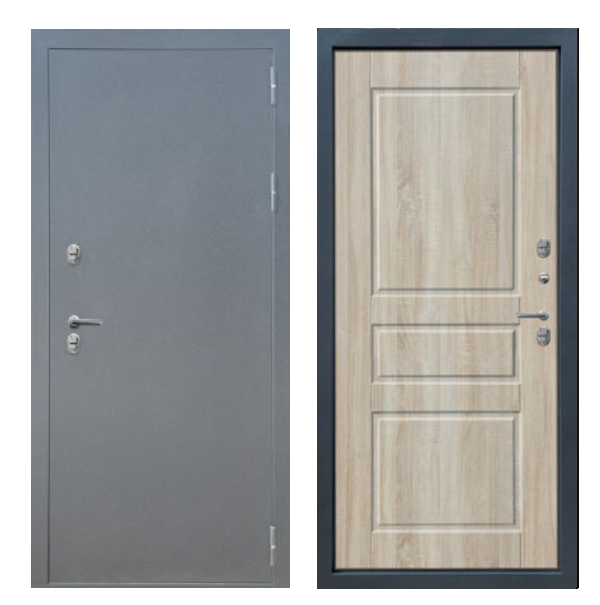 Входная дверь Броня термо 20 Букле Графит Дуб сонома