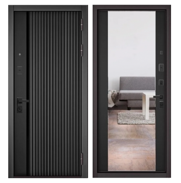 Дверь Мастино ТРАСТ МАСС Черный матовый/Черный матовый (636)