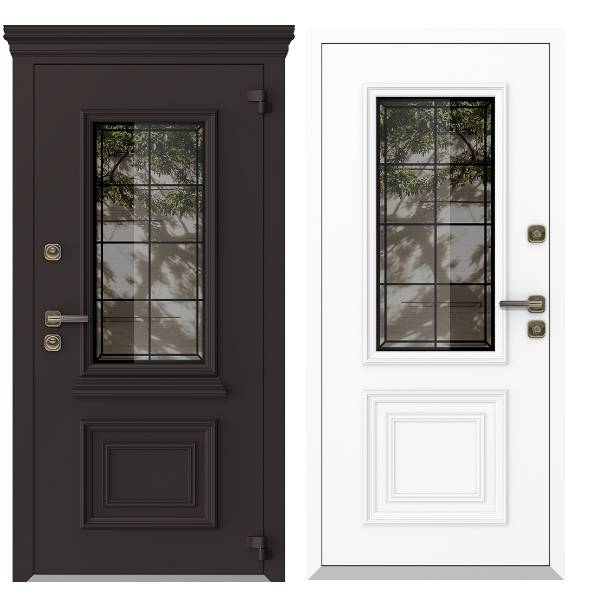 Входная дверь Elartum термо AG6156 8019 - Белый камень 9016