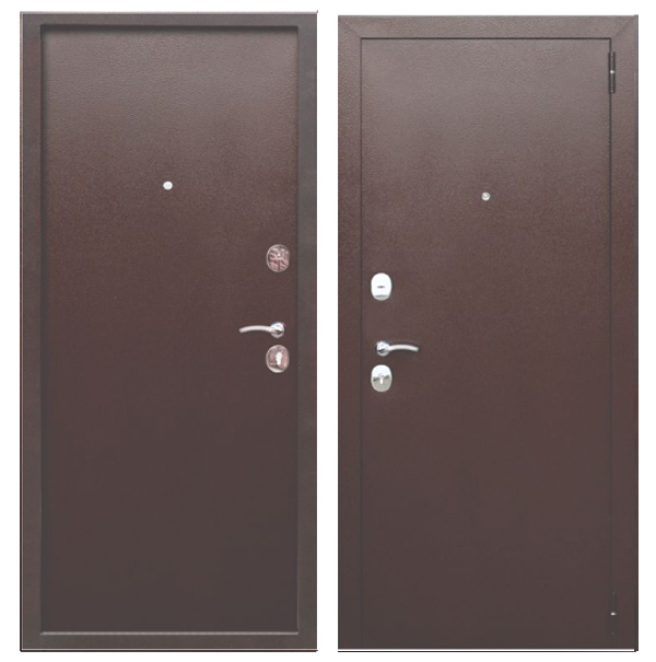 Входная дверь Цитадель (Ferroni) Стройгост 5 РФ Металл/металл ВО Медный антик