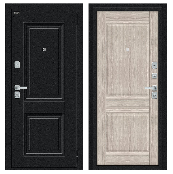 Входная дверь BRAVO Некст МФ/BChrome Cappuccino Melinga