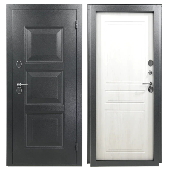 Входная дверь Промет Норд Термо Букле графит / Дуб шале снежный