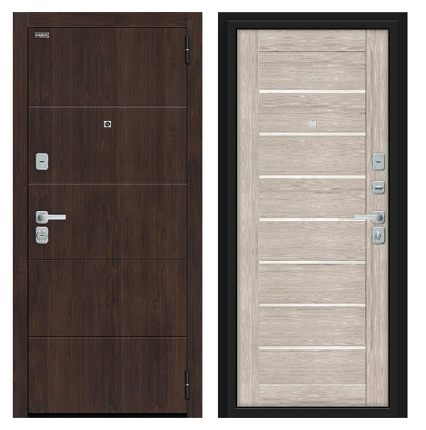 Входная дверь BRAVO Прайм/BChrome Cappuccino Melinga