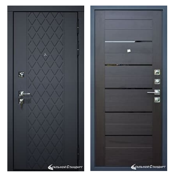 Входная дверь Стальной Стандарт S18 Венге