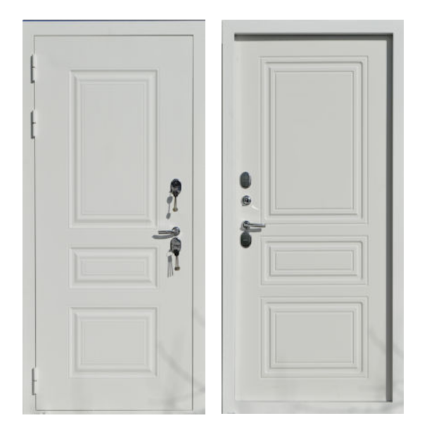 Входная дверь Броня Консул 1 с терморазрывом Белая (9003)