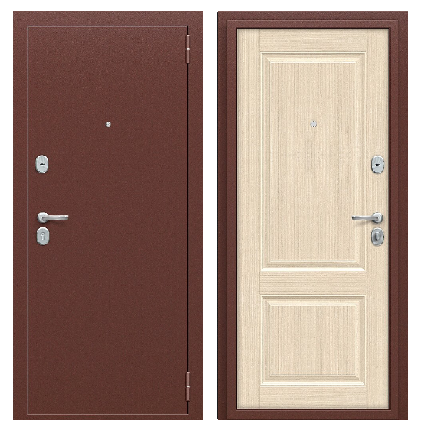 Входная дверь BRAVO Тайга-7 Бежевый клен