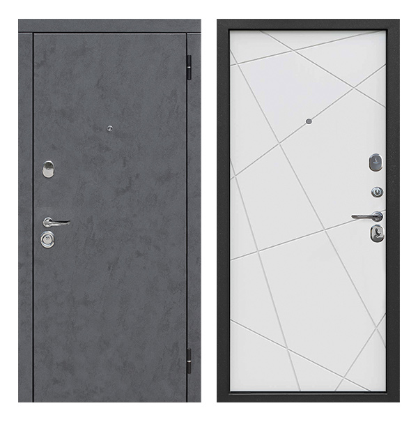 Входная дверь Цитадель (Ferroni) Монтана Велюр серый софт