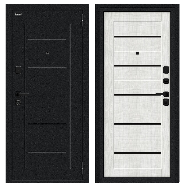 Входная дверь BRAVO Борн/SBlack Bianco Melinga